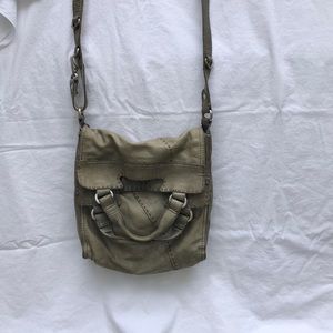 Lucky Brand abbey crossbody bag purse gray leather